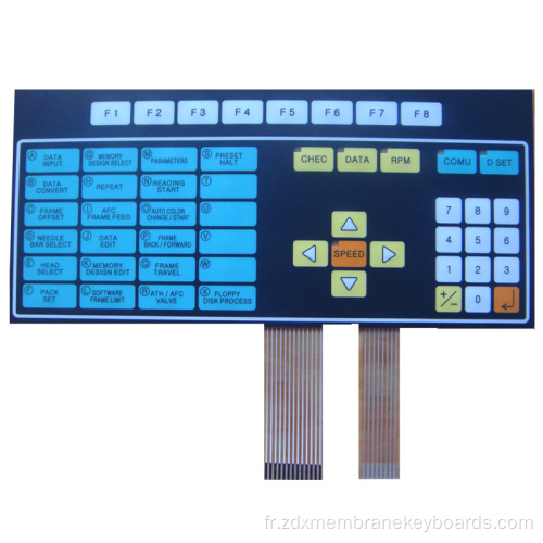 Clavier à membrane LCD personnalisé à bouton-poussoir étanche
